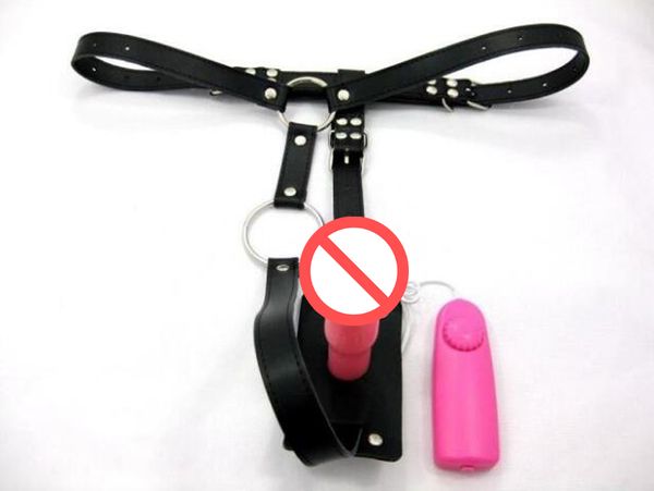 Фетиш Кожа PU шлейки Мужчины анальный Butt Plug Трусы с металлическим Cock Ring Мужской пояс целомудрия секс игры Эротические игрушки продукт секса