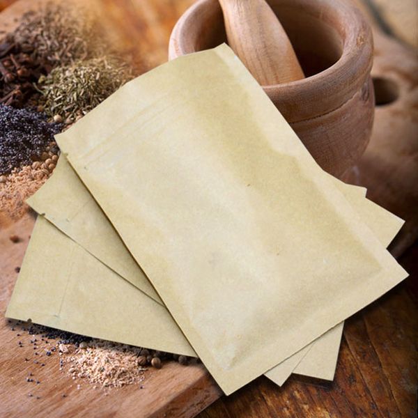 

10-30cm brown kraft paper bags aluminum foil resealable zipper lock packaging gift pouch 100pcs/lot wholesale