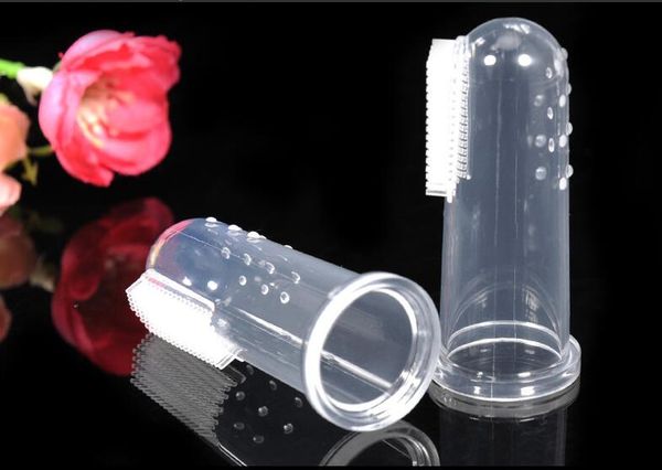 

eco-friendly super soft pet finger toothbrush teddy dog brush addition bad breath tartar teeth care dog cat cleaning supplies