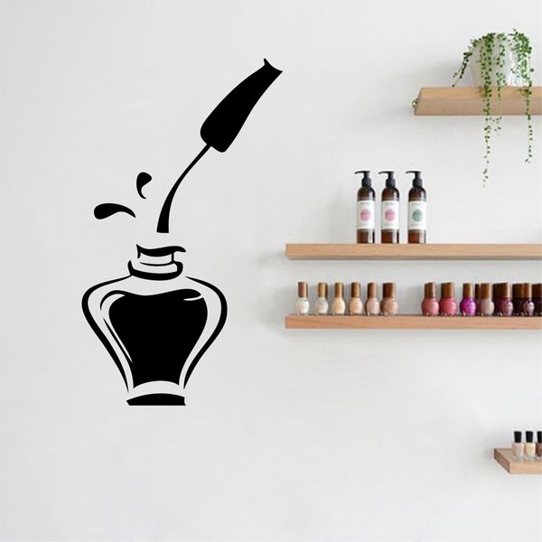 

Nail Polish Beauty Manicure Wedding Decoration Salon Wall Window Vinyl Decal Sticker Nail Salon Diamond Level Decor