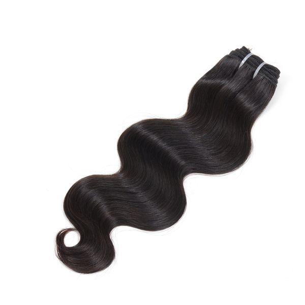 

18bundles/lot 100% brazilian human hair weave wavy body wave natural color hair extensions ing, Black