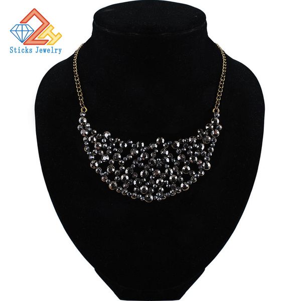

moon-shaped hollow temperament exaggerated style necklace ing, Golden;silver