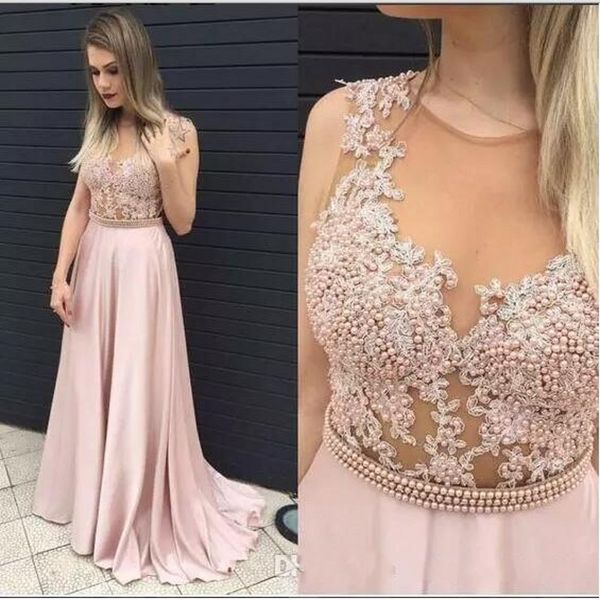 Mesh Top Prom Dress