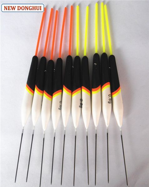 

wholesale- newdonghui 10pcs/lot black and white fishing float fishing bobber 0.8g buoyancy oem factory store 201172