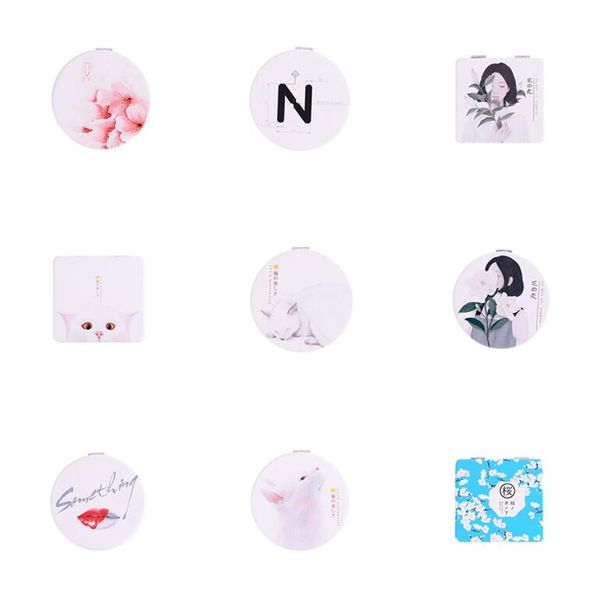 

creative cute cartoon portable mirror portable makeup mirror hm015 mix order as your needs