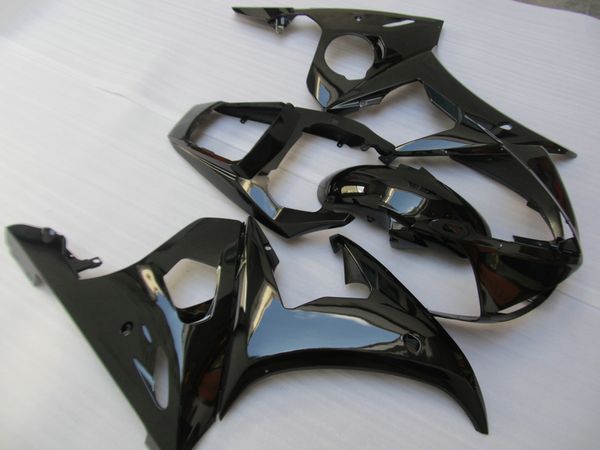 Aftermarket-Karosserieteile-Verkleidungsset für Yamaha YZF R6 03 04 05, glänzend schwarzes Verkleidungsset YZF R6 2003-2005 OT13