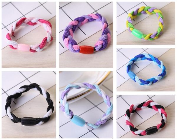 

brand new headdress twist hair rope new hair bands are not wrapped rubber band beads ring fq088 mix order 100 pieces a lot, Pink