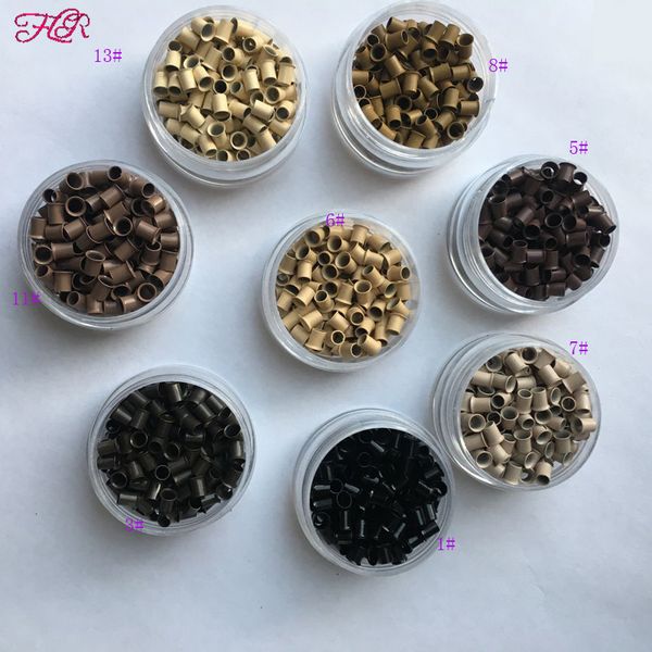 

flared copper micro ring 3.2x2.8x4.0mm easilylocks mini beads for i tip hair