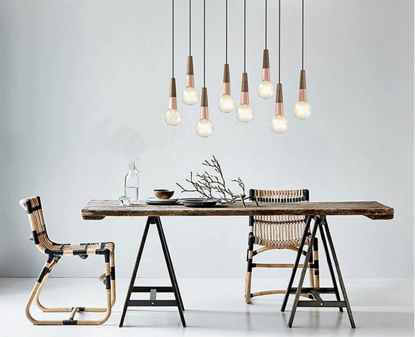 Mini Modren Led Pendant Lamp For Bedroom Fashion Glass Ball Hanging Light Simple Wood Pendant Light Fixtures Lamparas Luminair Lighting Pendant Lamp
