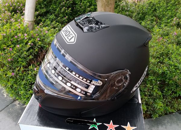 

SHOEI флип мотоцикл шлем безопасности двойной линзы черный матовый