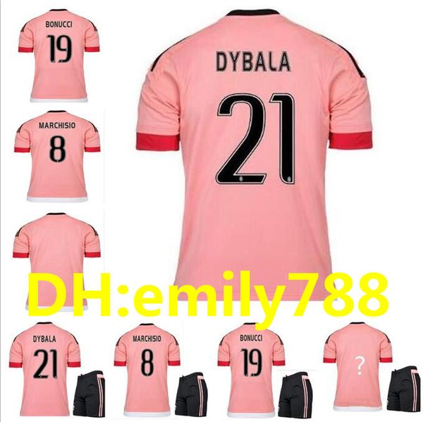 

2015/16 old pink juv legion jerseys dybala soccer jerseys chiellini pogba marchisio pirlo higuain alex sand coppa italia football shirts, Black;yellow