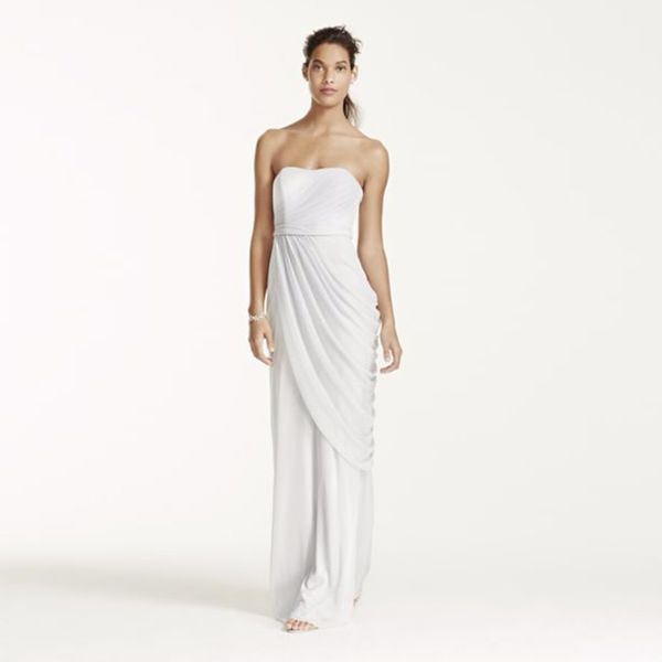 

long strapless pick up chiffon bridesmaid dresses with side draping w10482 wedding party dress evening dress formal dresses, White;pink