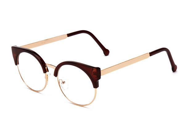 

fashion women brand designer cat's eye glasses half frame cat eye glasses women eyeglasses frames grau f15010, Black