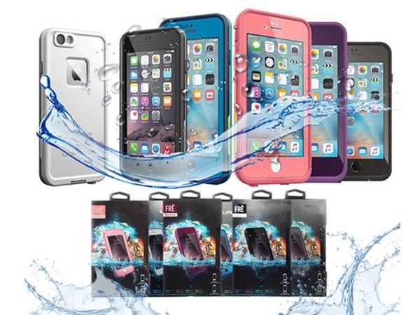 

2018 case life water proof case for iphone 11 iphone x 6 6s iphone 7 7 plus fre waterproof case retail packaging ing