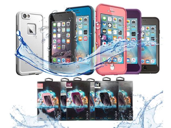 Custodie per cellulari Custodia Life Custodia impermeabile per iPhone iPhone X 6 6s iphone 7 plus fre Custodia impermeabile Confezione per la vendita al dettaglio 3WKL