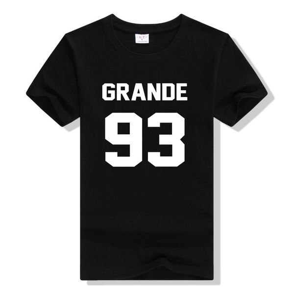 

wholesale- ariana grande 93 letter print t shirt summer casual t-shirt for women&men fashion short sleeve tee shirt homme t-f10410, White;black