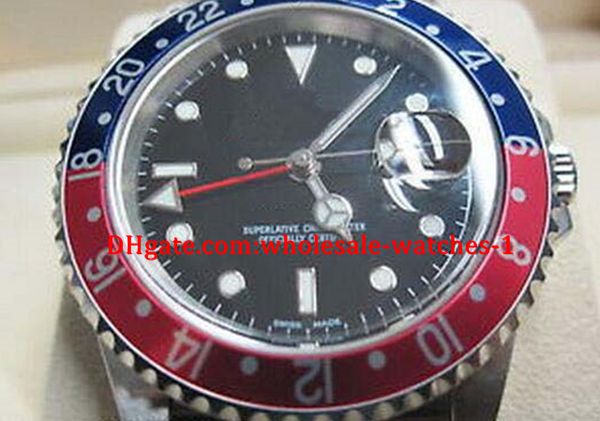 

luxury automatic men 's mens watches gmt ii pepsi stainless steel 40mm, 16700 z series, Slivery;brown