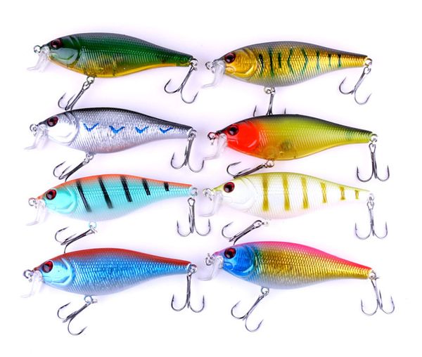 

3d abs plastic rattlin artificial bait 8colors 13.5g 7.5cm bass catfish carp trout perch diving wobblers fishing lures
