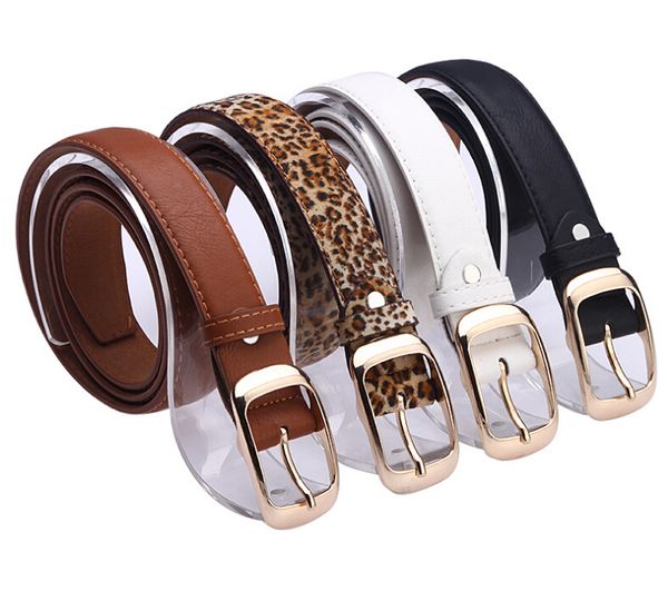

wholesale- new 2015 fashion women belt ladies faux leather metal buckle straps girls fashion accessories all-match waistband ml, Black;brown