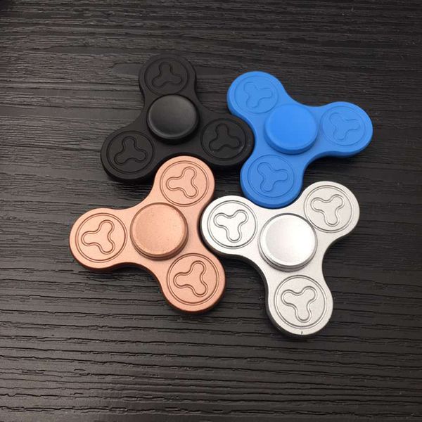 

5 colors luxury tri fidget hand spinner zinc alloy triangle finger toy edc focus adhd autism kids novelty toys