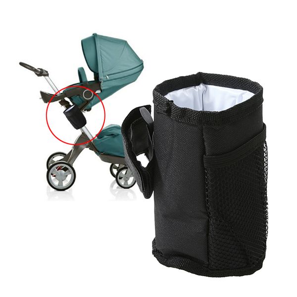 

wholesale- stroller pram cup holder fabric & epe waterproof inside baby stroller insulated cup holder drink keys phone holder