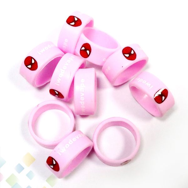 

E Cigarette Vape Silicone Ring RDA RBA RTA Tank Atomizer Mod Bands Ring Wide Vape Holder with Spiderman Logo Rubber Rings DHL Free