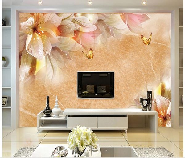 

fashion floral decoration background wall dream mural 3d wallpaper 3d wall papers for tv backdrop