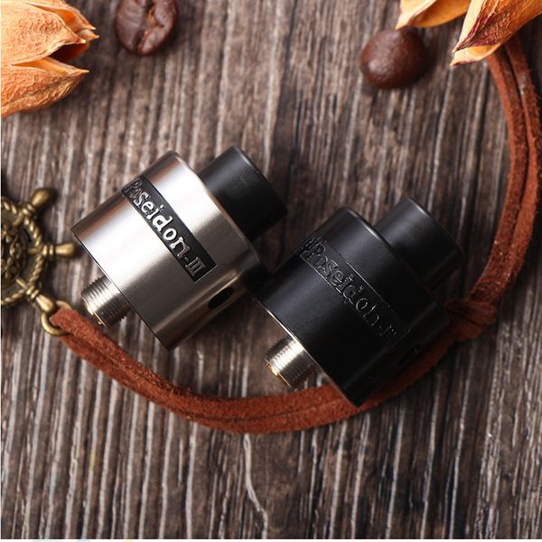 

Newest Poseidon III RDA Atomizer Poseidon V3 with 510 Delrin Drip Tip fit 510 Electronic Cigarette Mods DHL Free