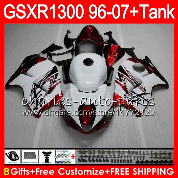 

8Подарки 23 цвета Для SUZUKI Hayabusa GSXR1300 96 97 98 99 00 01 15HM31 GSXR 1300 GSX R1300 Малиновый белый GSXR-1300 02