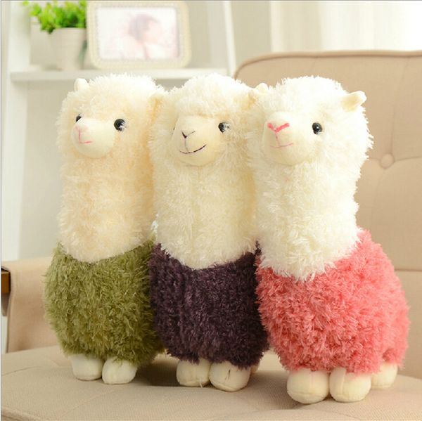 

Wholesale- 1pcs 28 cm Hot cartoon Lovely Alpaca Sheep Plush Stuffed Toy Room Decoration Fashion creative fill plush toys Child gifts