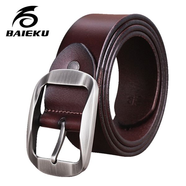 

wholesale- baieku leisure joker fashion leather belt men's belt, Black;brown