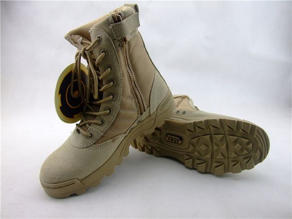 Tactical combate exército marca masculino sapato zíper design delta swat botas militar boot drão sola antiderrapante mens calçados impermeáveis ​​para o exterior
