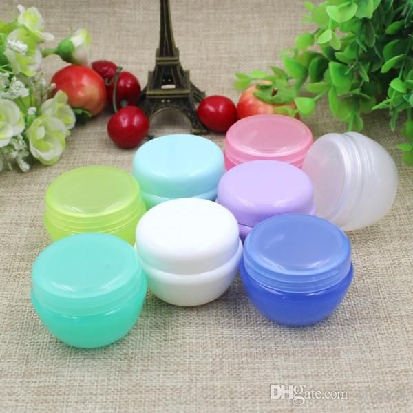 20ML PP recarregáveis ​​Cosmetic Mushroom Forma Amostra Jars recipientes dos doces Cor 20Gram Maquiagem Face Cream Garrafa Embalagem com tampa Limpar Inner