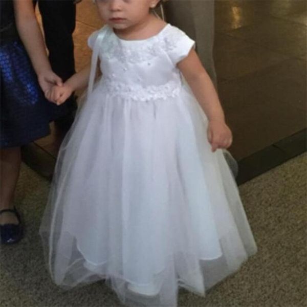 

flower girl dresses a-line little girls kids/children dress for wedding 2017 new birthday party pageant first communion dress, White;blue