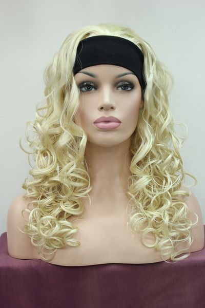 Hivision 2017 New Super Fashion Sexy Blonde 3 4 Wig With Headband