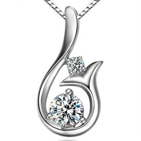 

grade diamond pendant necklace cubic zircon 30% 925 sterling silver little mermaid pendant necklace for wedding party women jewelry 15pc
