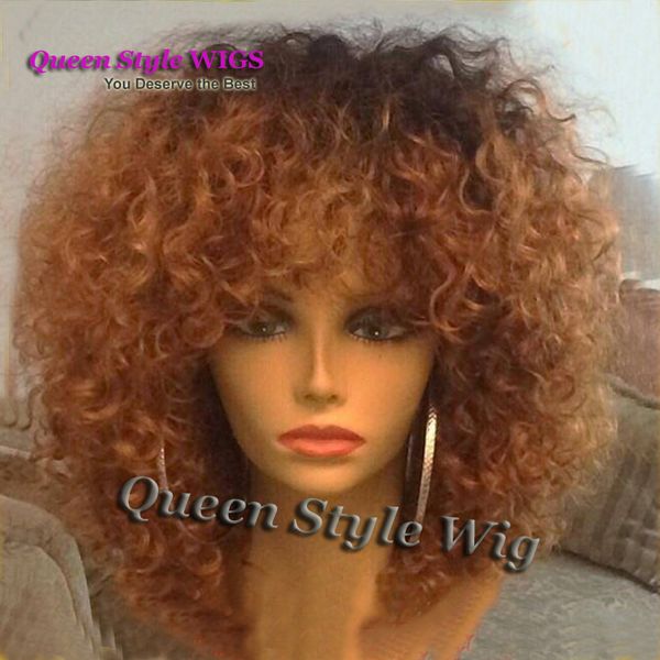 Cheap Afro Short Kinky Synthetic Lace Front Wig African American