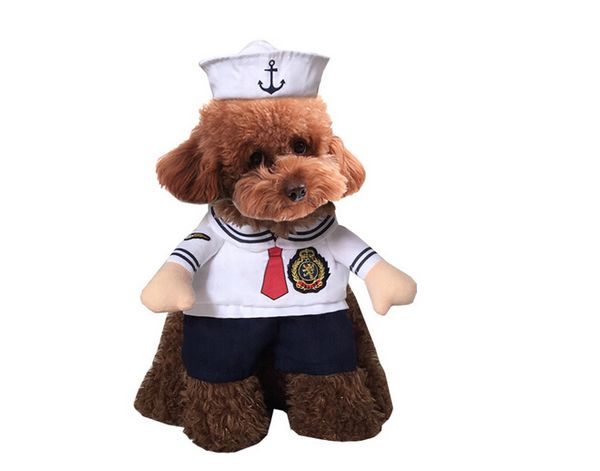 Neue heiße Verkauf Katzen Outfit Sailor kleine Hunde Welpen Haustier Kostüm Kleidung lustige Anzug Sailor Uniform Cosplay Kostüme Katze liefert