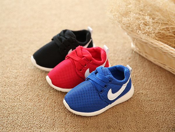 

2019 Spring Autumn Children Shoes Breathable Comfortable Kids Sneakers Boys Girls Toddler Shoes Blue+Red+Black Baby Size21-25