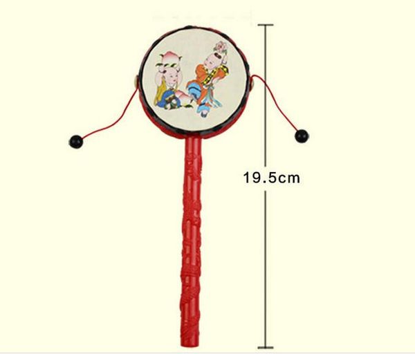 

19*6.5 см барабан образный погремушка классические традиционные детские игрушки погремушка барабан праздничные поставки партии