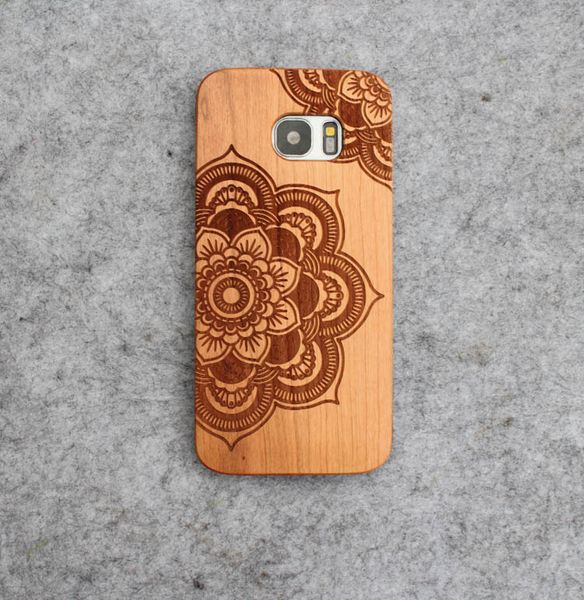 Luxus Carving Holz Fällen Für Iphone 5 6 6 s plus 7 Telefon Abdeckung Echt Bambus Holz Fall Für Samsung Galaxy S6 S7 rand S5