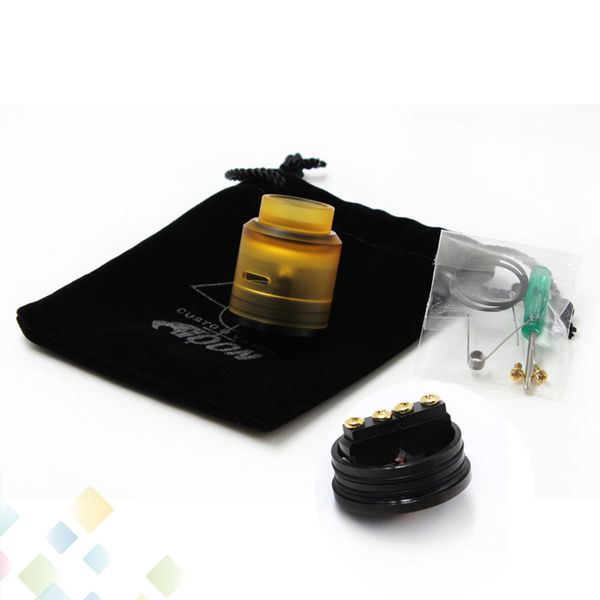 

High quality 528 Goon Lost Art RDA Atomizers With PEI Drip Tip and Cap PEEK Insulators Lostart Fit 510 E Cigarette DHL Free
