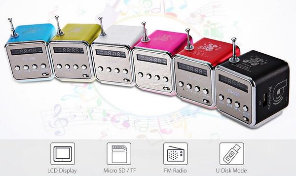 

новй bluetwo td-v26 мини-динамик поѬаивнй иѬовой жк-звђк micro sd / tf fm-Ѭадио мђзка