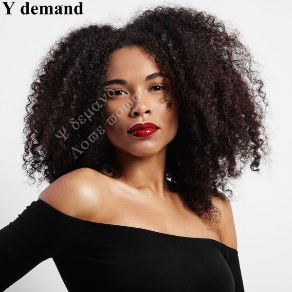 

Здоровье Боб кудрявый вьющиеся парики для чернокожих женщин моделирование человеческих волос темно-коричневый афро полные парики