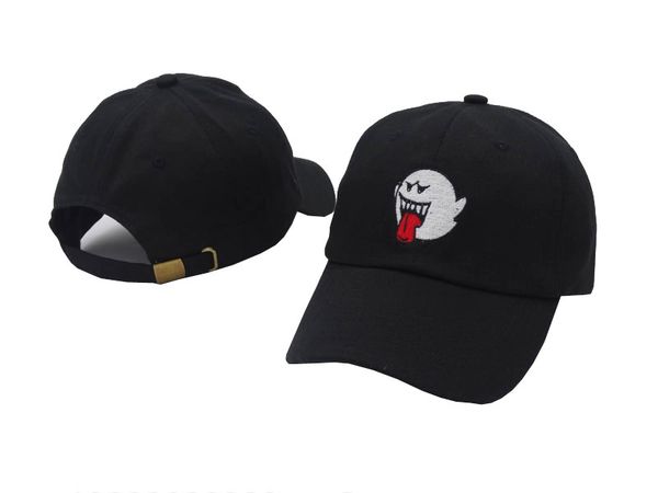 

2017 новый черный деним проблемных Boo Марио призрак папа Cap Hat хип-хоп бейсболки шляп