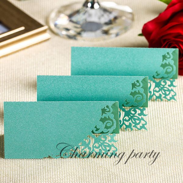 New Laser Cut Damask Name Place Cards Table Cards Wedding Sweets Favours Party Decoration Supplies Tea Party Favors Tea Party Supplies From