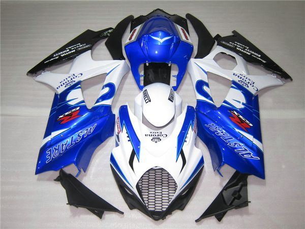 

injection molding fairings for suzuki gsxr1000 2005 2006 white blue black motorcycle fairing kit gsxr1000 05 06 ot59