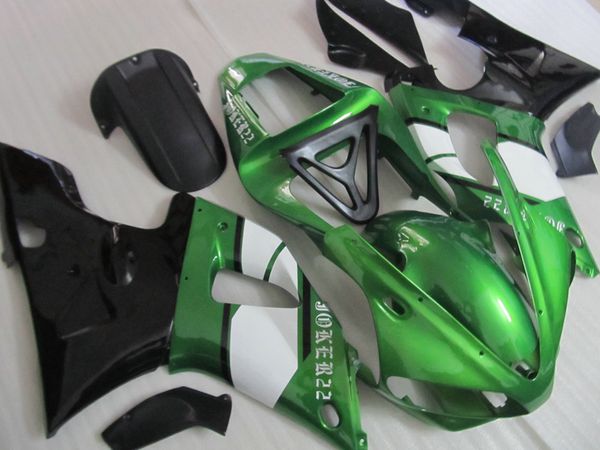 Kit carenatura di alta qualità per Yamaha YZF R1 2000 2001 set carenature bianco verde nero YZFR1 00 01 BA47