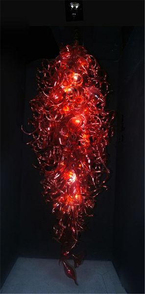 

red blown glass long chandeliers ce ul certificate murano glass l decor chandeliers for sale