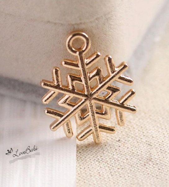 

gold alloy hollow snowflake pendants charms for diy manual necklace bracelet jewelry accessories wholesale, Bronze;silver